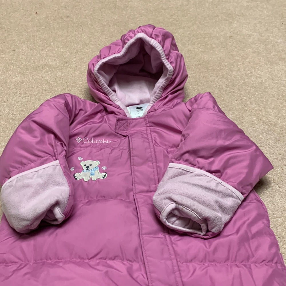 Columbia Down snowsuit 18M girl